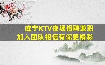 咸宁KTV夜场招聘兼职加入团队相信有你更精彩
